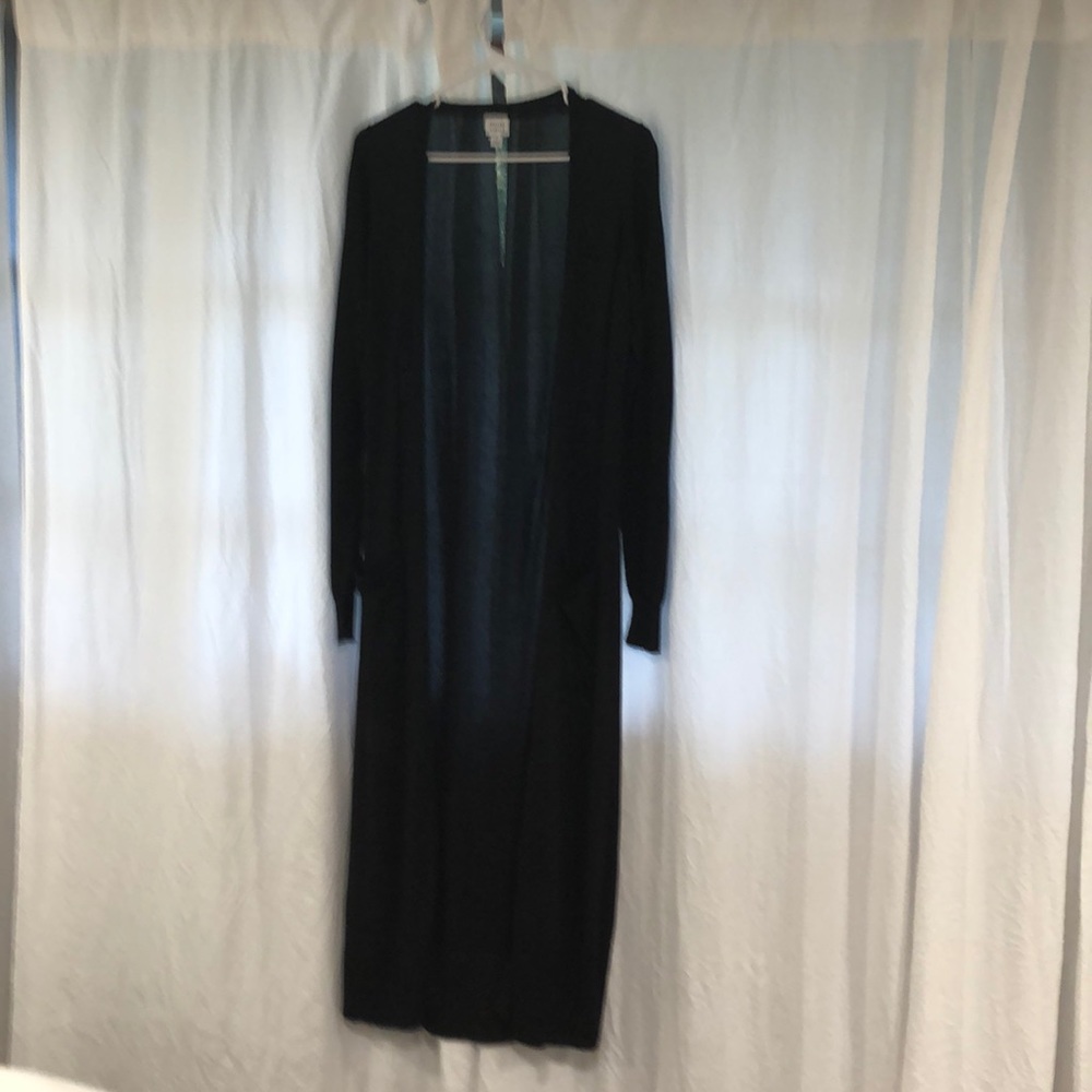 Maxi black cardigan